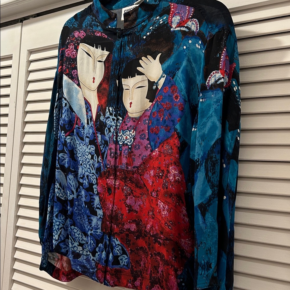 Chicos oriental inspired silk– small fit